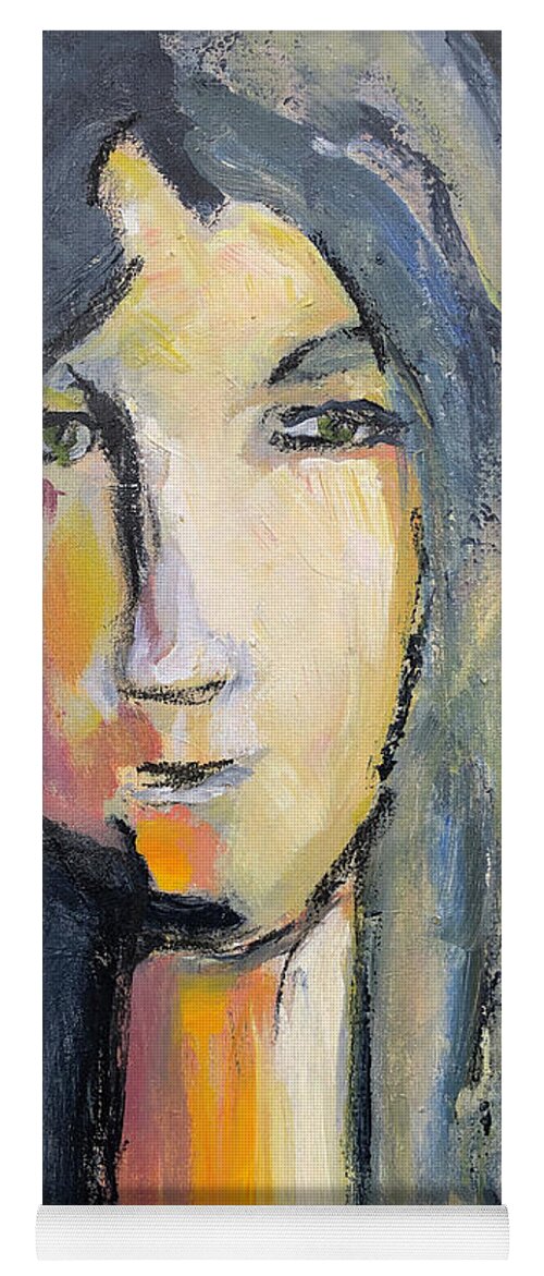 Portrait Yoga Mat featuring the painting Of Course by Sharon Sieben