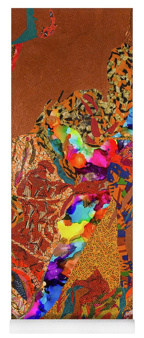 Oju Olurun Yoga Mat featuring the tapestry - textile Oju Olorun II by Apanaki Temitayo M