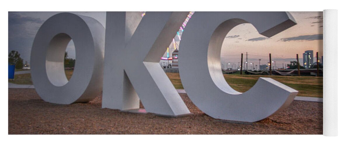 Wheeler Yoga Mat featuring the photograph OKC Sunrise by Buck Buchanan