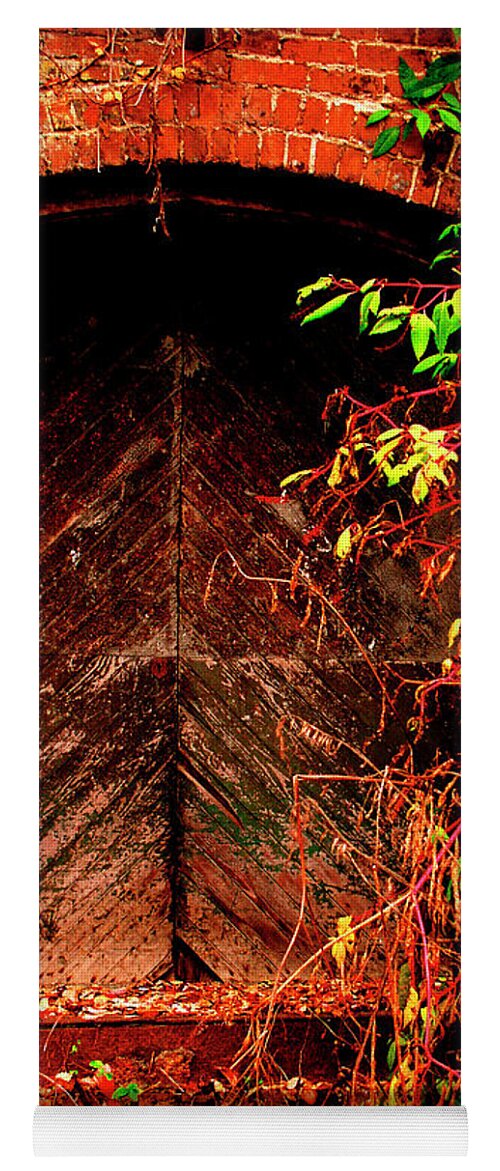 Buildings Yoga Mat featuring the photograph Old warehouse freight door by Paul W Faust - Impressions of Light