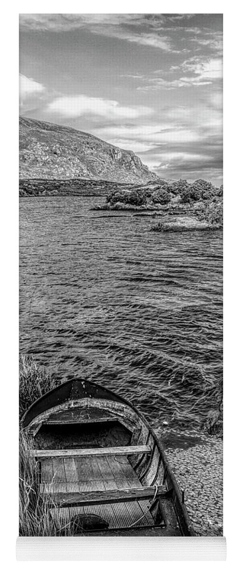 Boats Yoga Mat featuring the photograph On a Lake of Dark Waters by Debra and Dave Vanderlaan