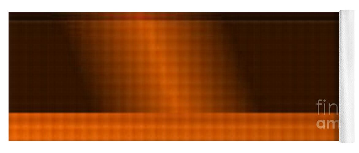 Oil Yoga Mat featuring the painting Orange Light by Matteo TOTARO