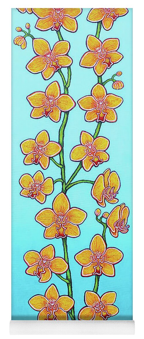 Orchids Yoga Mat featuring the painting Orchid Blue Bliss by Lisa Lorenz