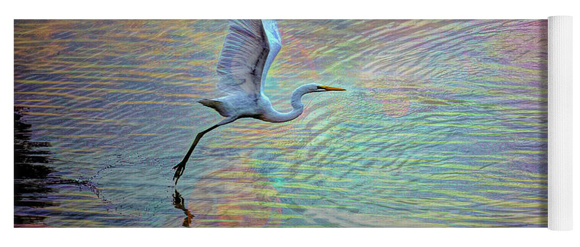 Egret Yoga Mat featuring the photograph Over the rainbow by Patricia Dennis