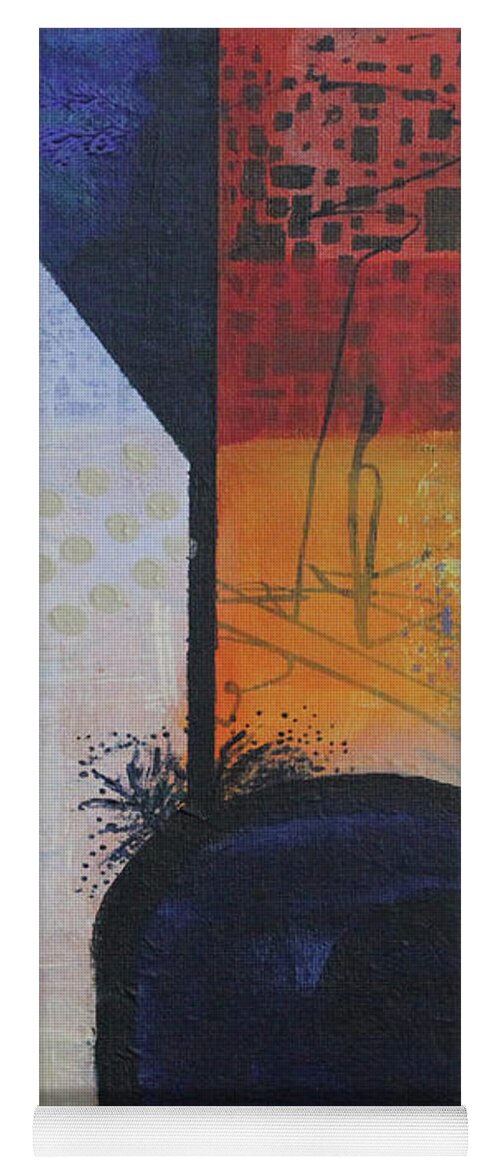 Abstract Yoga Mat featuring the painting Overflowing by April Burton