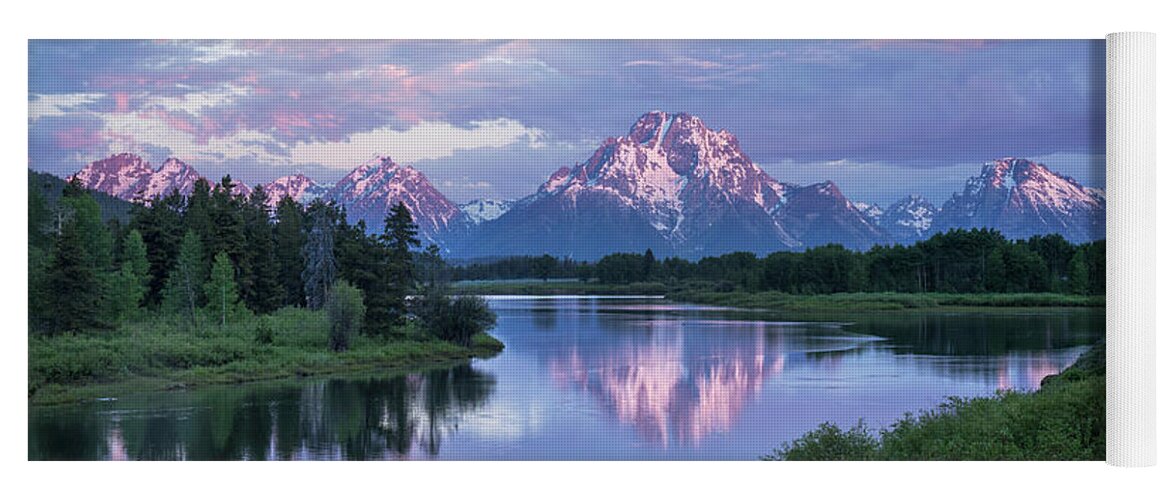 Wyoming Yoga Mat featuring the photograph Oxbow Morning 47 by Harriet Feagin
