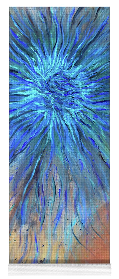 Universe Space Parallel Inverted Yoga Mat featuring the painting Parallel by Medea Ioseliani