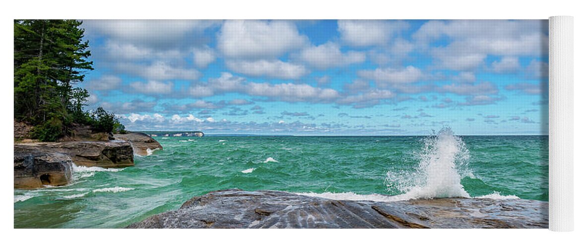 Lake Superior Yoga Mat featuring the photograph Partly Sunny by Gary McCormick