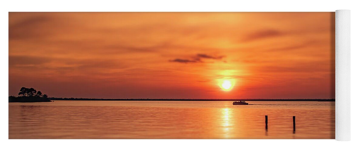 Barge Yoga Mat featuring the photograph Party Barge Sunset by JASawyer Imaging