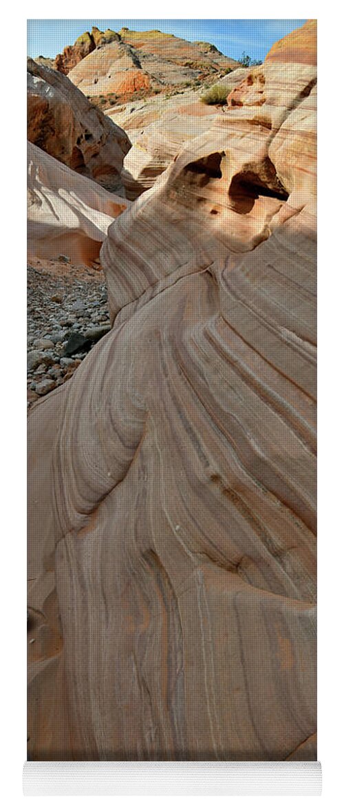 Valley Of Fire State Park Yoga Mat featuring the photograph Pastel Canyon Sandstone Waves in Valley of Fire by Ray Mathis