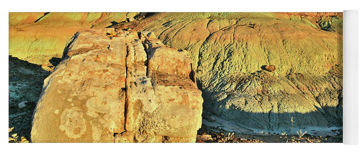 Bentonite Dunes Yoga Mat featuring the photograph Pastel Colored Dunes near Moab Utah by Ray Mathis