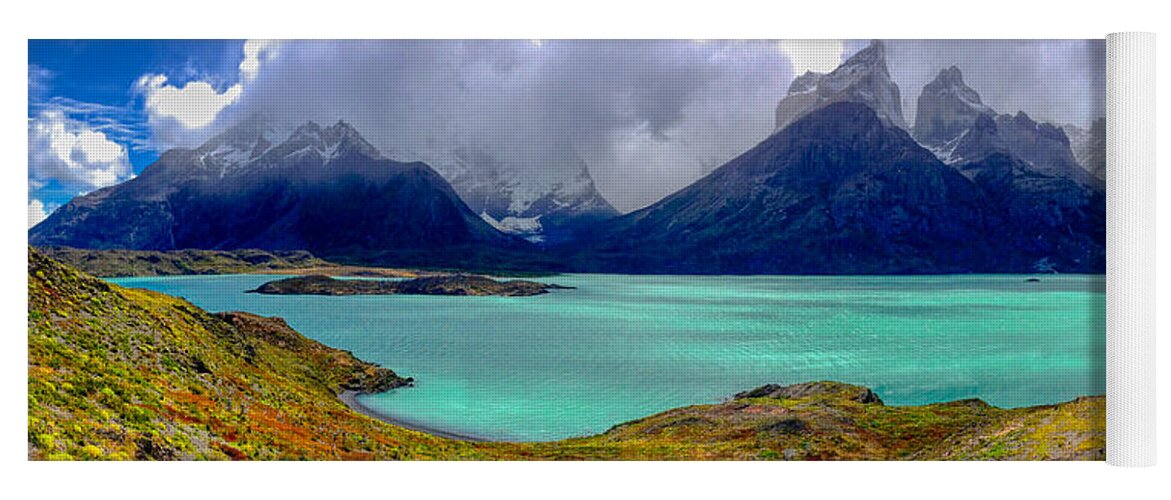 Home Yoga Mat featuring the photograph Patagonia Glacial Lake by Richard Gehlbach