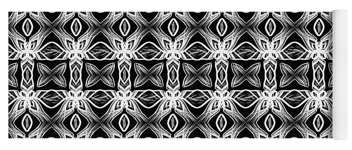 Black And White Pattern Yoga Mat featuring the photograph Pattern in Black and White by Kaye Menner by Kaye Menner