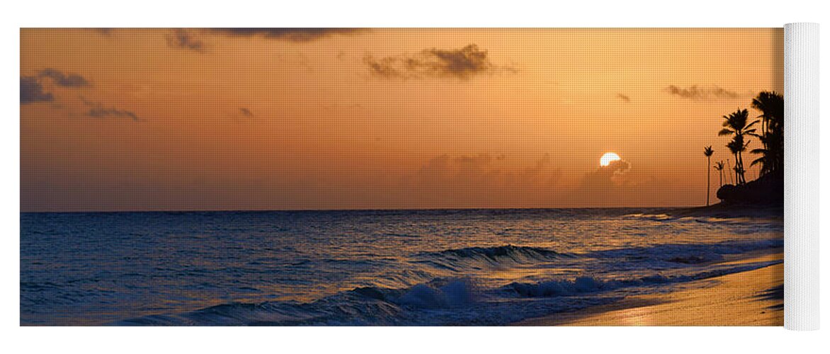 Beach Yoga Mat featuring the photograph Photo 61 beach sunset by Lucie Dumas