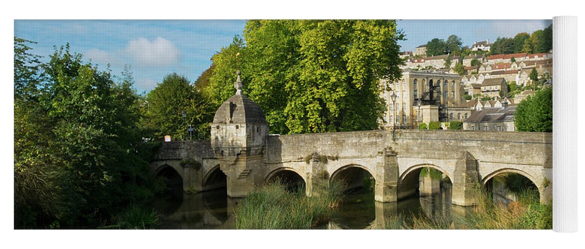 Bath Yoga Mat featuring the photograph Picturesque Bradford on Avon, Wiltshire, UK by Seeables Visual Arts
