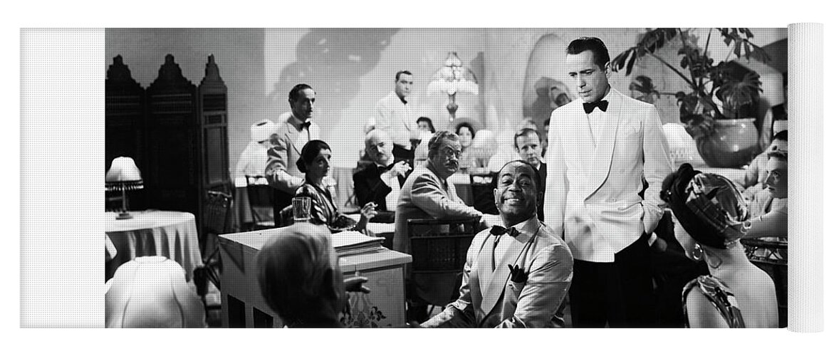 Humphrey Bogart Yoga Mat featuring the photograph Play It Again Sam - Rick's Cafe by Doc Braham