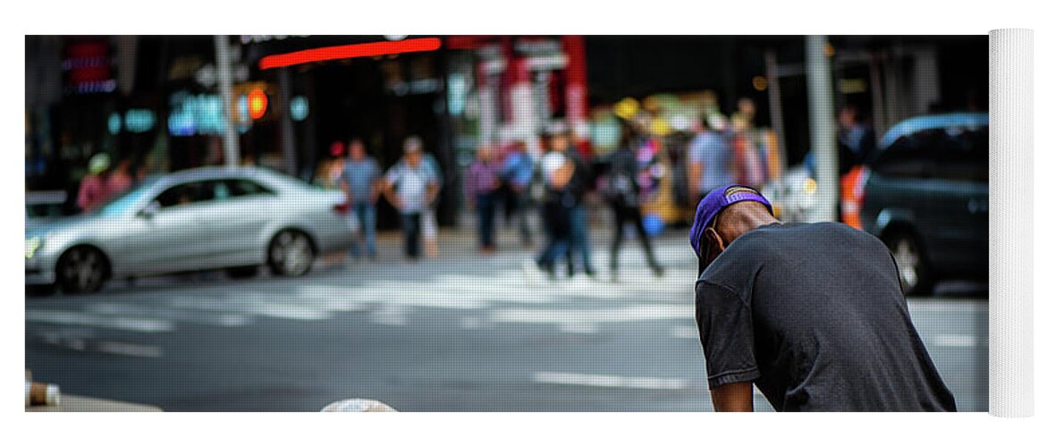 2019 Yoga Mat featuring the photograph Pondering On 7th Avenue by Greg and Chrystal Mimbs