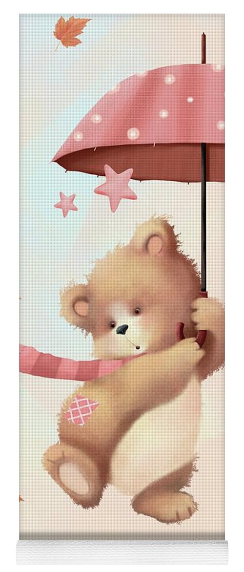 Teddy Bear Yoga Mat featuring the painting Poppins by Joe Gilronan