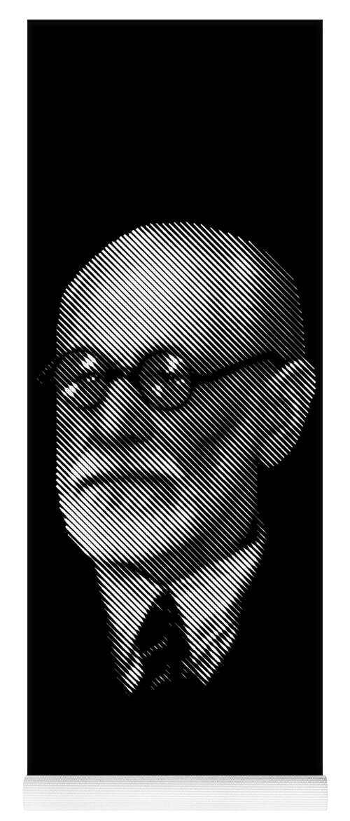  Father Of Psychoanalysis - Portrait Yoga Mat featuring the digital art portrait of Sigmund Freud by Cu Biz