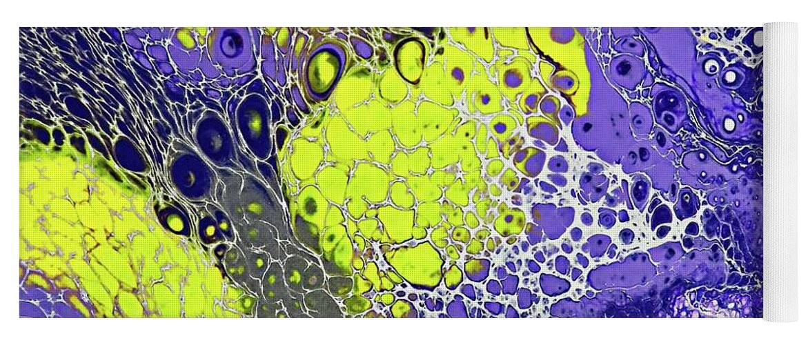 Abstract Painting Yoga Mat featuring the photograph Purple and Yellow by Steve DaPonte