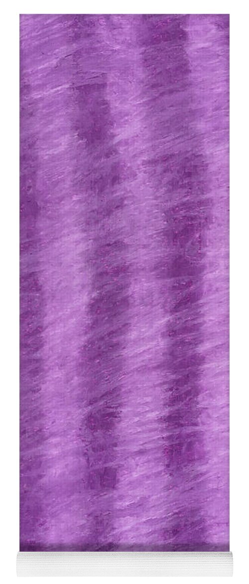 Purple Hazy Nights Yoga Mat featuring the pastel Purple Hazy Nights by Annette M Stevenson