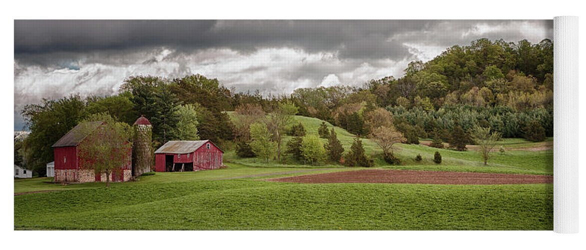 Barn Yoga Mat featuring the photograph Rains Coming by Susan Rissi Tregoning