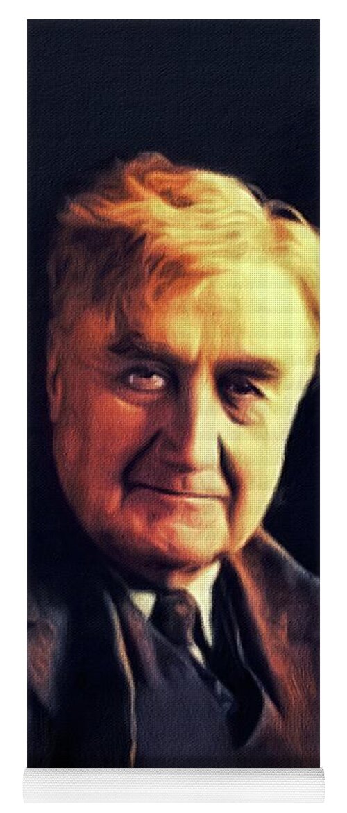 Ralph Yoga Mat featuring the painting Ralph Vaughan Williams, Music Legend by Esoterica Art Agency