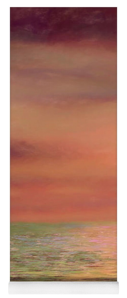Sky Yoga Mat featuring the digital art Red Skies at Night by Susan Hope Finley
