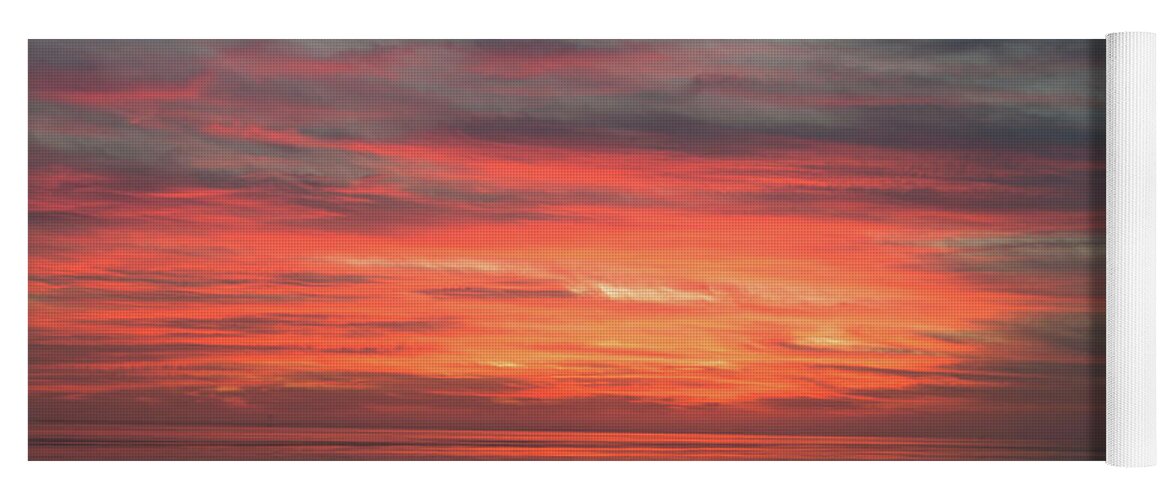Sky Yoga Mat featuring the photograph Red Sky - Sailors Delight by Dale Powell