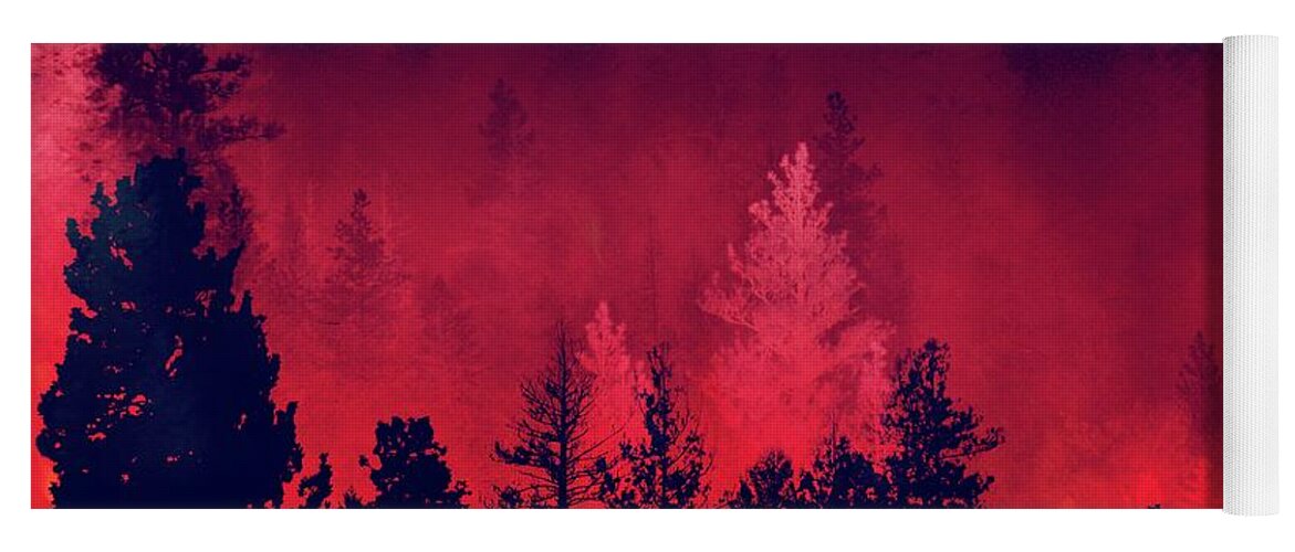 Red Yoga Mat featuring the photograph Red Wilderness by Robin Dickinson