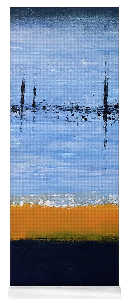 Abstract Yoga Mat featuring the painting Regatta by Amanda Sheil