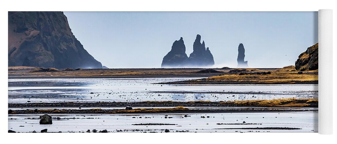 Iceland Yoga Mat featuring the photograph Reynisfjara Stacks by Framing Places
