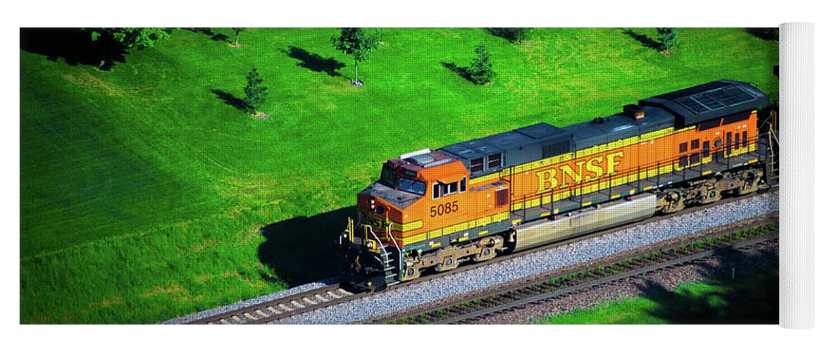 Bnsf Yoga Mat featuring the photograph Right On Schedule by Phil S Addis