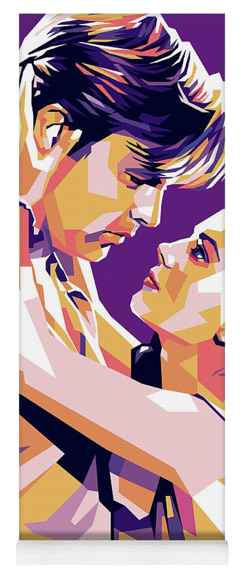 Robert Wagner Yoga Mat featuring the digital art Robert Wagner and Natalie Wood by Movie World Posters
