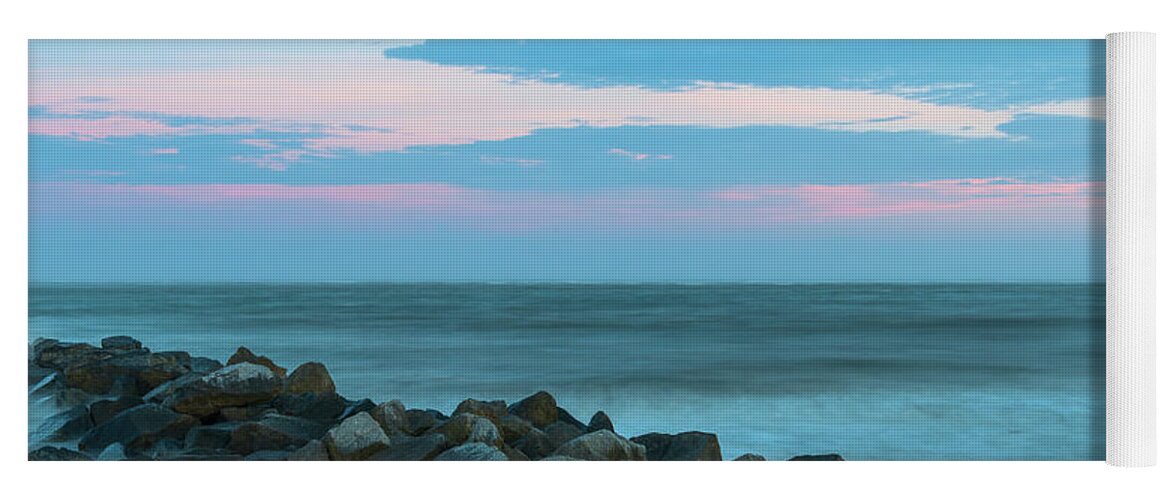 Beach Yoga Mat featuring the photograph Rocky Shores Sunrise by Dale Powell