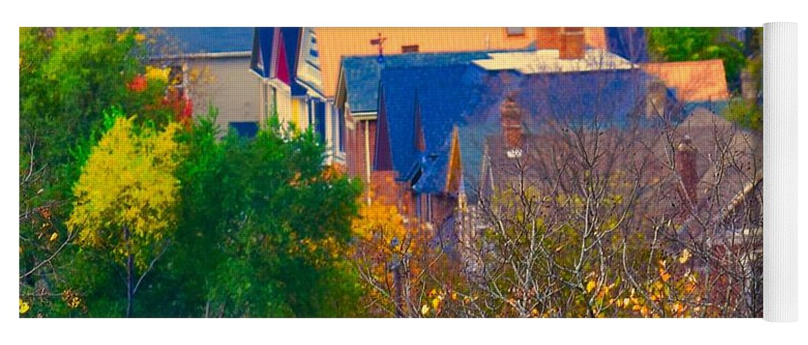  Yoga Mat featuring the photograph Rooftops by Jack Wilson