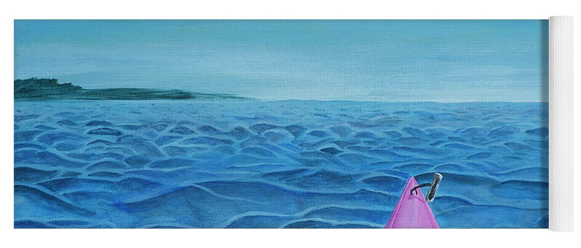 Water Yoga Mat featuring the painting Rough Patch by Laurel Best