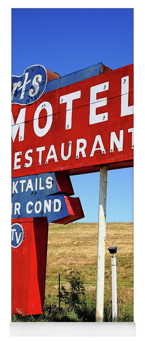 66 Yoga Mat featuring the photograph Route 66 - Art's Motel 2012 by Frank Romeo