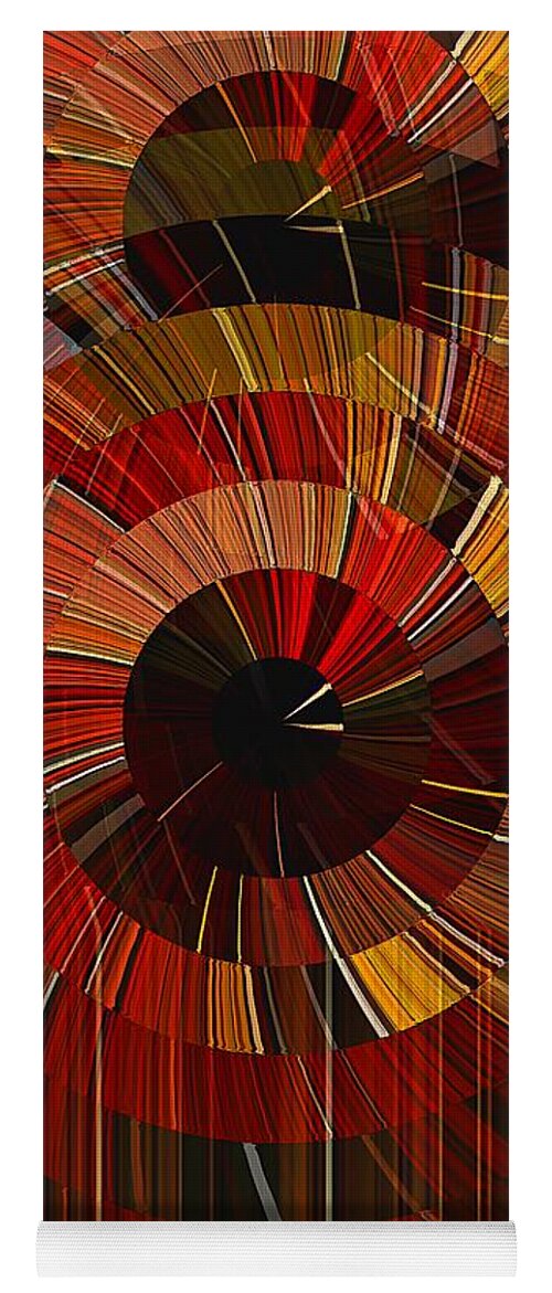Red Yoga Mat featuring the digital art Royal Fireworks by David Manlove