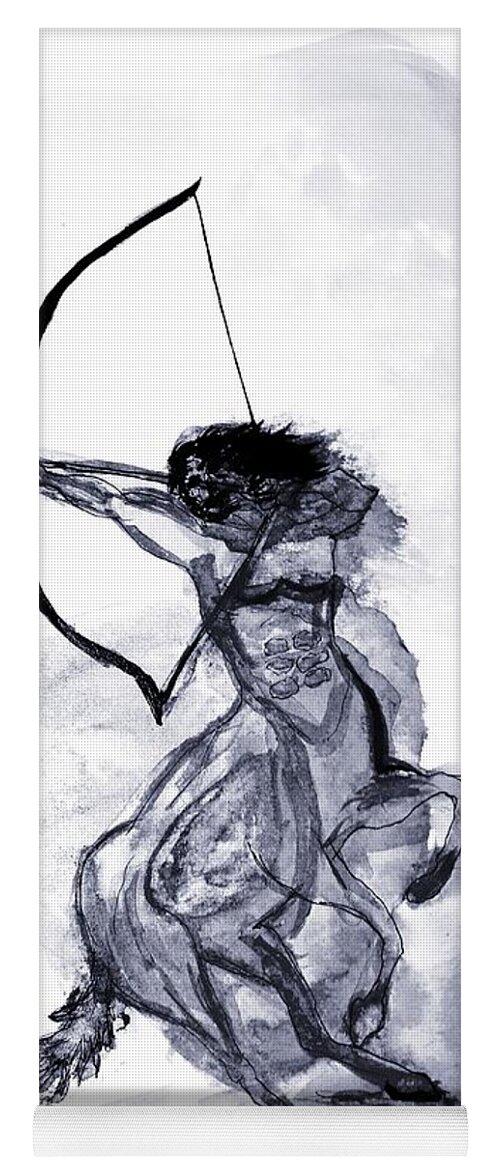 Sagittarius Yoga Mat featuring the painting Sagittarius by Abstract Angel Artist Stephen K