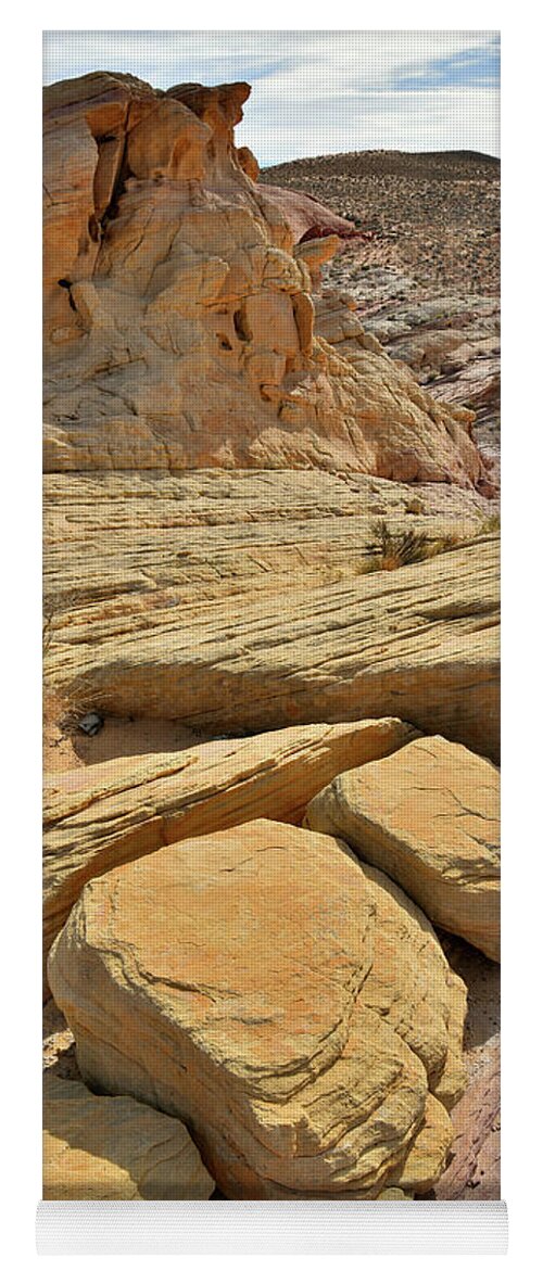 Valley Of Fire State Park Yoga Mat featuring the photograph Sandstone Shapes of Valley of Firee by Ray Mathis