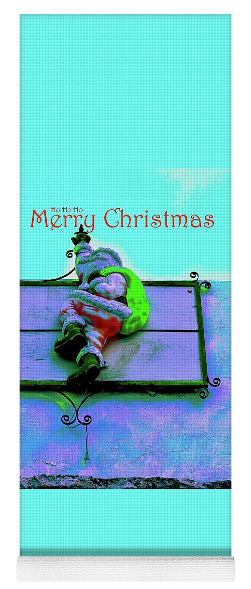 You Better Watch Out Yoga Mat featuring the photograph Santa Unplugged Ho Ho Ho by Debra Grace Addison