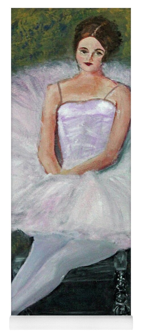 Impressionism Yoga Mat featuring the painting Seated Ballerina by Lyric Lucas