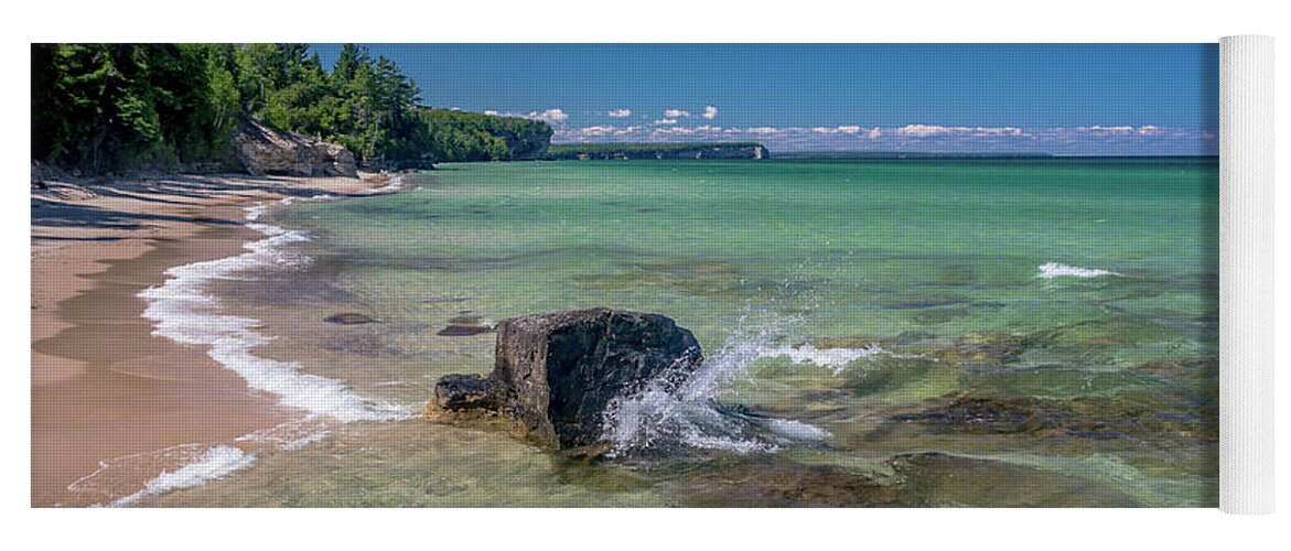 Lake Superior Yoga Mat featuring the photograph Secluded Beach by Gary McCormick