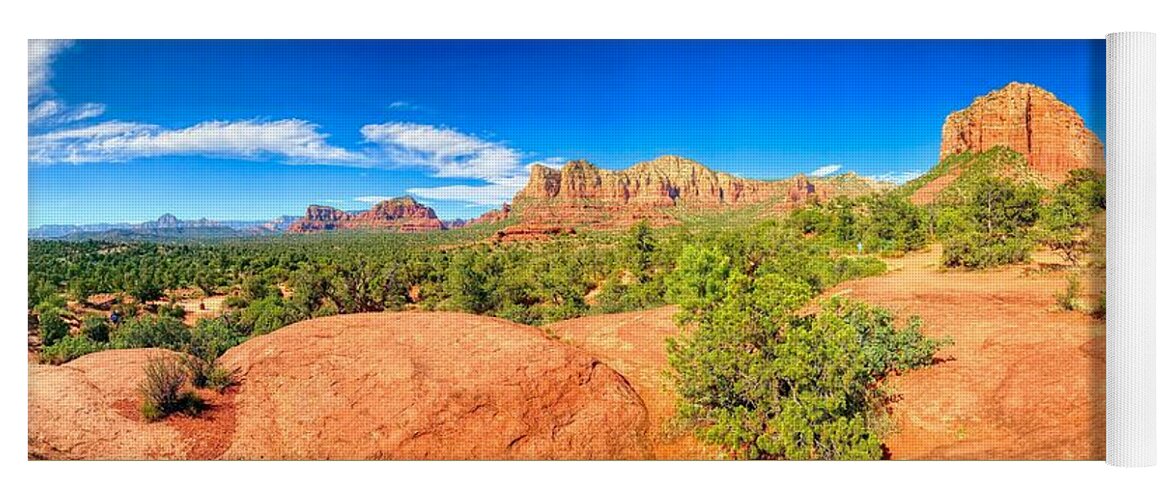 Finger Lakes Yoga Mat featuring the photograph Sedona Panorama by Anthony Giammarino