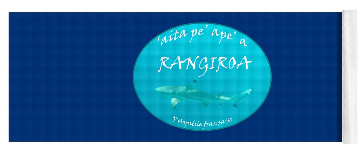 Shark Yoga Mat featuring the photograph Shark In Rangiroa by Diane Macdonald