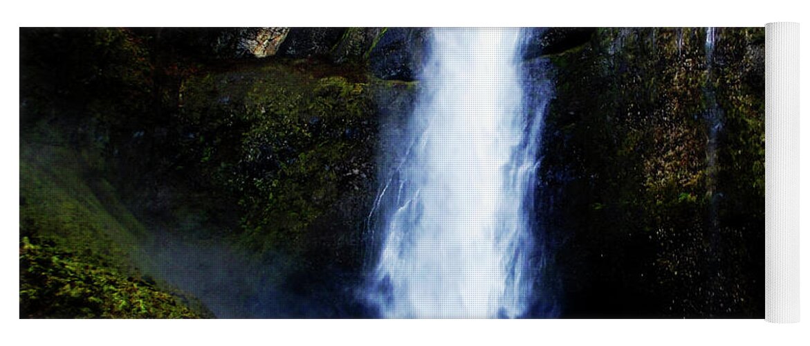 Waterfall Yoga Mat featuring the photograph Silver Falls Waterfall 1 by Melinda Firestone-White