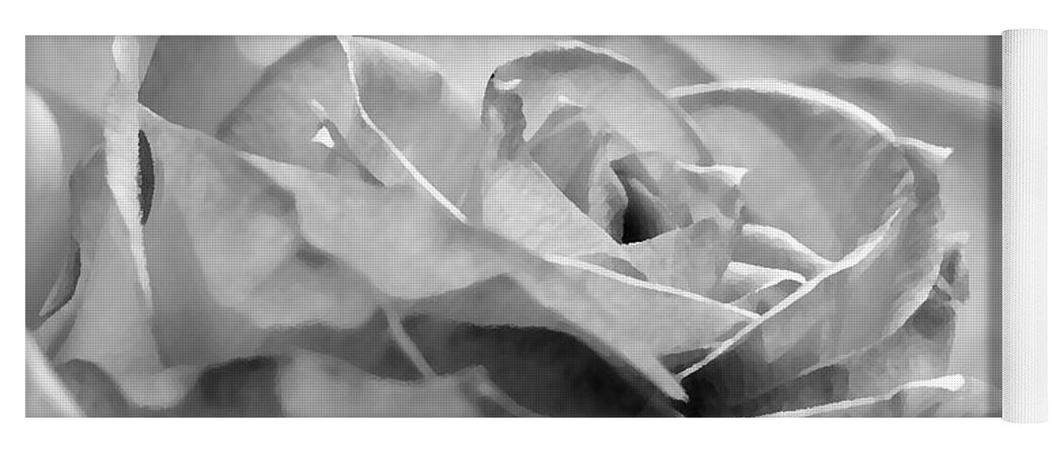 Flower Yoga Mat featuring the photograph Silver White by Lorenzo Cassina