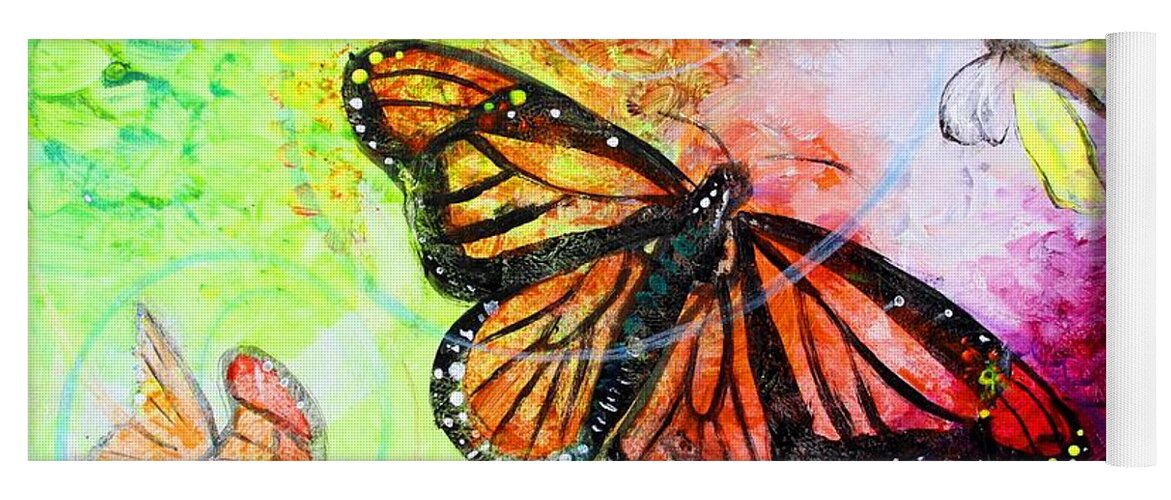 Butterfly Yoga Mat featuring the painting Sincere Beauty by J Vincent Scarpace