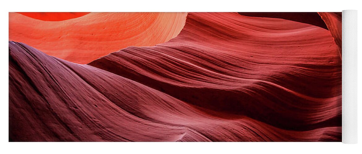 Antelope Canyon Yoga Mat featuring the photograph Slot Canyon Waves 2 by Dawn Richards